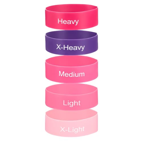 TIESOME 5 PCS Toe Bands Big Toe Spacers for Bunion Correction, Toe Stretcher Bands Toe Spacers Resistance Straightener Loop Band with Storage Bag for Women Men(Pink)