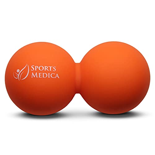 Sports Medica Peanut Massage Ball, Double Lacrosse and Peanut Ball Therapy - color: Orange Peanut Ball