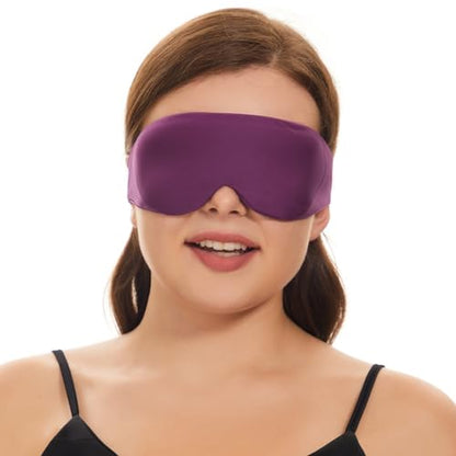 ALASKA BEAR Side Sleeper Sleep Mask, Patented, 100% Blackout, Purple - color: A2 Purple