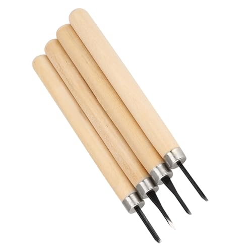 Fayelume Wood Carving Tools, 4PCS Chisel Sets, Linocut Tools, Wood Carving, Woodworking Tool for Beginners Printmaking Stamp Rubber