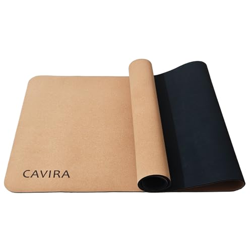 Cork Yoga Mat with Rubber Base – Durable & Comfortable & Eco-Friendly | Professional Yoga Mat for Hot Yoga, Pilates & Fitness