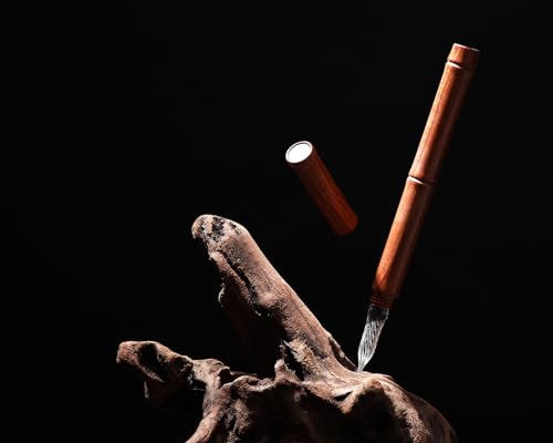Glass Pen Wood Wooden Pen Fountain Pen Luxury japan brand (Light Brown)
