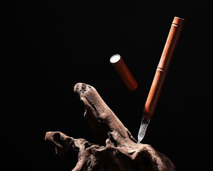 Glass Pen Wood Wooden Pen Fountain Pen Luxury japan brand (Light Brown)