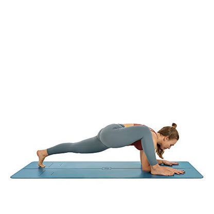 Liforme Evolve Yoga Mat - Patented Alignment Design, Advanced Non-Slip Grip - color: Blue