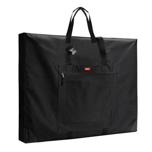 Nicpro Wide Gusset Art Portfolio Case 20 x 26”, Large Tote Bag for Artwork | Adjustable Shoulder Strap, 600D Fabric, Durable Leather Corners, Waterproof, Portfolio for Artist Canvas Sketching Drawing - size: 20 x 26 inches