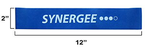 Synergee Mini Loop Bands – Resistance Bands for Home or Gym - color: d) Blue 10 Pack