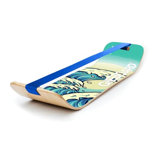 GIBBON SlackBoard, Balance Board Kids & Adults, Slackline Balance Trainer - color: Waves - 1 Line