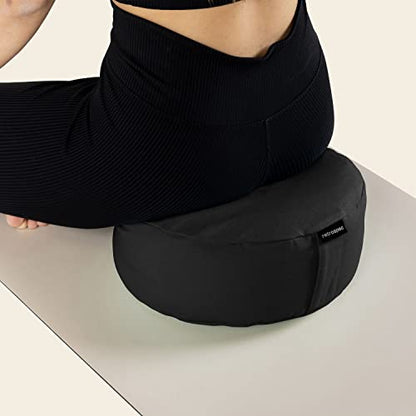Retrospec Sedona Meditation Cushion, Buckwheat Pillow, Meditation Pillow - color: Black, size: 1 Count (Pack of 1)