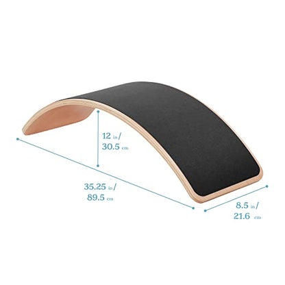 ECR4Kids Balance Board, Montessori Toy, Black - color: Black