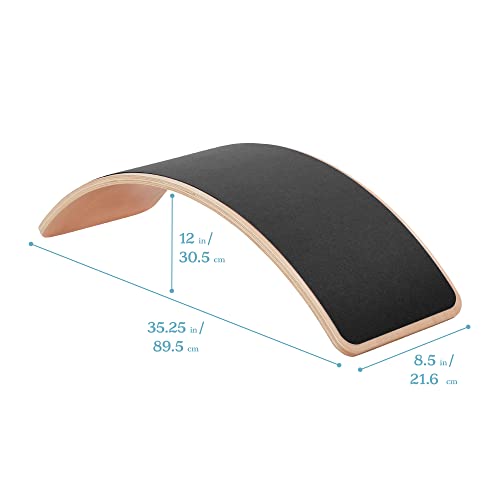 ECR4Kids Balance Board, Montessori Toy, Black - color: Black