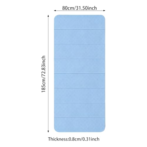 Foldable Yoga Mat, 72.8 x 31.5"(8mm) Extra Thick, Non-Slip TPE | 8-Fold Portable Fitness Exercise Mat for Yoga, Pilates, Gym, Home & Full-Body Workouts, Strength Training