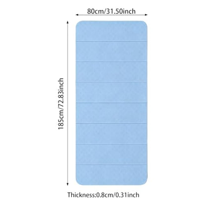 Foldable Yoga Mat, 72.8 x 31.5"(8mm) Extra Thick, Non-Slip TPE | 8-Fold Portable Fitness Exercise Mat for Yoga, Pilates, Gym, Home & Full-Body Workouts, Strength Training