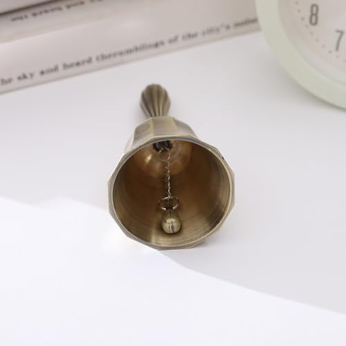 Super Loud Bronze Hand Call Bell Dinner Bell Teacher Bell