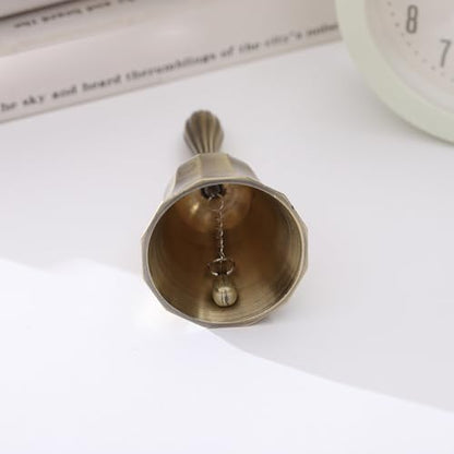 Super Loud Bronze Hand Call Bell Dinner Bell Teacher Bell