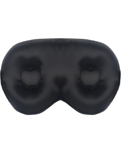 3D Silk Sleep Mask, Eye Pillow for Insomnia Relief (Black)
