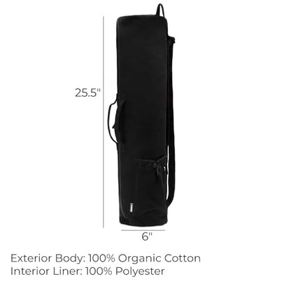 VOORAY Avani Yoga Mat Bag with Adjustable Shoulder Strap - Black