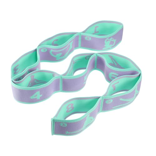Generic Yoga Stretching Band, 8 Loops, Highly Elastic, Purple