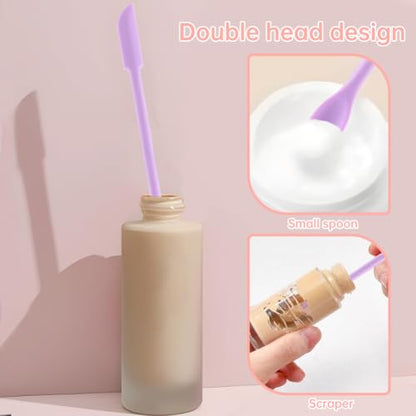 5 Pcs Silicone Spatula,Beauty Spatula Multicolor Makeup Spatulas Reusable Beauty Stir Sticks for Jar Kitchen Bottles Cosmetic(SIZE:5 pcs)