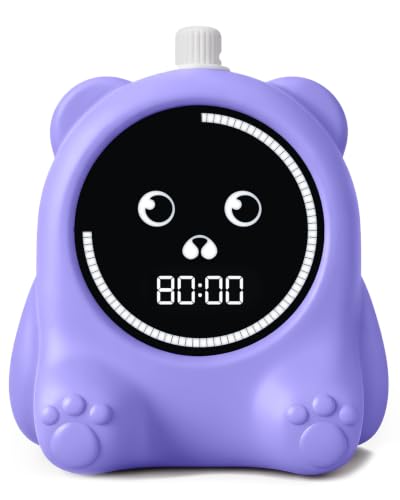 Visual Timer for Kids, 100 Min Digital Timer with Paused, Rechargeable Countdown/Up Timers, 3 Alarm, Silent, Vibrate & Sound Mod, Productivity Timers for ADHD, Classroom, Teacher, Exercise, Study - color: Purple