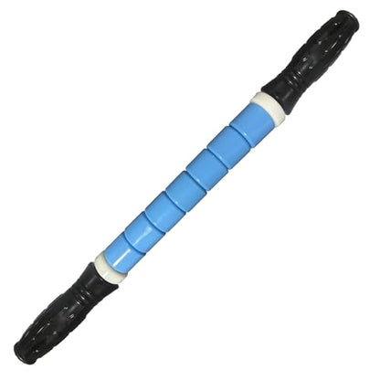 Muscle Roller Stick Ctwctr Massage Roller for Lymphatic Drainage, Cellulite Massager, Leg Massager for Circulation and Pain Relief, Deep Tissue & Trigger Point Massage - color: Blue