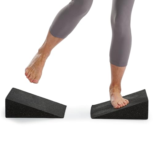 OPTP Slant (Pair) – Foam Wedge Set, Lightweight, 18 Degree Incline, Black