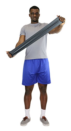 Cando-1211054 CanDo Low Powder Exercise Band, 6 yard Roll, Black: X-Heavy - color: Black: X-Heavy, size: 6 yard roll