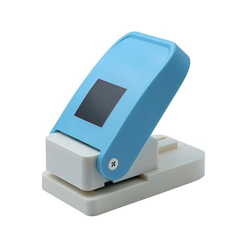1 inch Square Punch Craft Lever Punch Handmade Paper Punch for Crafting Scrapbooking Cards,DIY Cards Making 1X1 inch Equilateral Square Bule and White - color: 1 X 1 inch Square