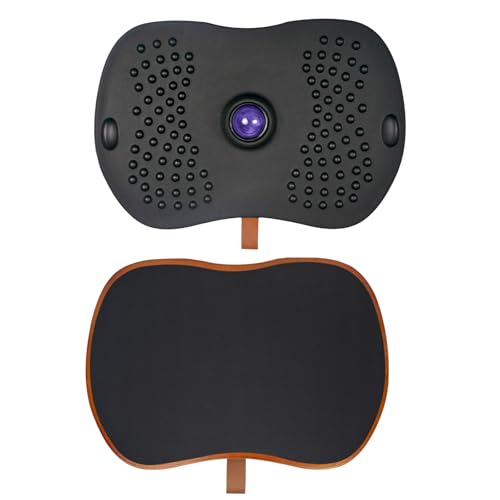 Balance Board for Standing Desk with Massage Ball, Anti-Slip Wobble Board for Office & Home, 360° Rotation Wooden Core Mat for Foot Pain Relief & Anti-Fatigue, Supports 300 lbs