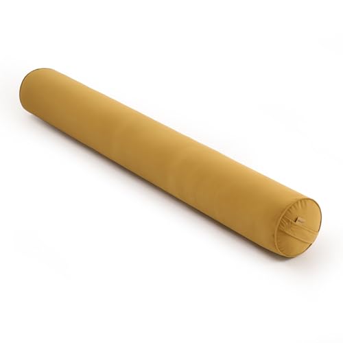 Long Round Bolster Pillow for Adults, Soft Cylinder Roll Pillow for Bed & Couch, Supportive Sleeping Pillow(Honey Yellow, 59"*7.87") - color: Honey Yellow, size: 59"*7.87"