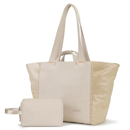 Everyday Bag Tote for Women, 25L Lightweight Spacious Gym&Work - color: Khaki