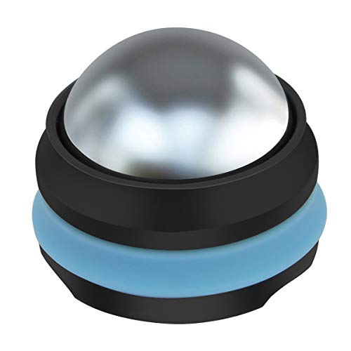 AHIER Cold Massage Roller Ball, Stainless Steel Cold Therapy Relief Tool - color: Blue Black