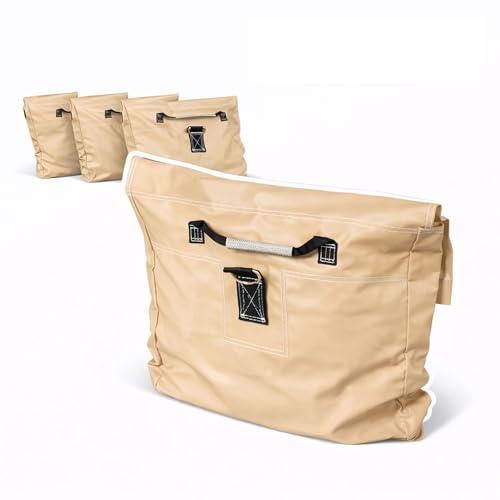 Durable Sandbag Covers Heavy Duty Vinyl with D-Ring - color: Tan