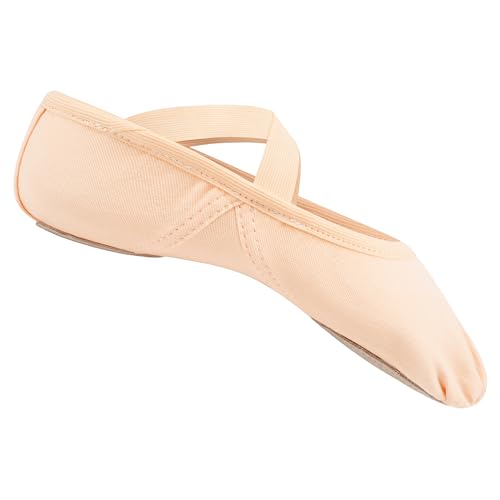 Stelle Ballet Shoes Women Highly Stretch Canvas Dance Slippers Ballet Flats | Ballet shoes for women, Split suede outsole, Non-Slip, Breathable cotton lining, Elastic cross straps, Yoga, Ballet training - color: Ballet Pink, size: 3