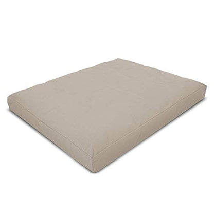 Bean Products Large Zabuton Meditation Cushion, Cotton Filled - Natural | 2 Piece Large Meditation Cushion, Washable Removable Cover, Comfortable Kneeling Pad, 32x26x3 100% Cotton - Made in USA - color: Natural, size: Premium 32x26x3