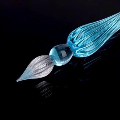 Peacock Blue Glass Dip Pen Vintage Glass Dip Dipping Pen Filling Ink Signature Calligraphy Fountain Pens Art Painting Writing Supplies, Drawing Media, Drawing and Art Supplies