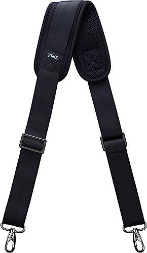 가방 어깨끈, ZINZ 패딩 처리된 조절 가능한 어깨끈 교체품, 블랙 UK - color: 블랙 UK, size: 57 inch