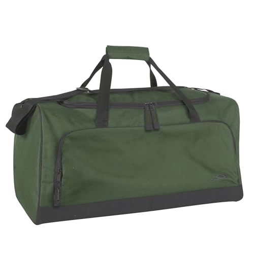 Lightweight Canvas Duffle Bags for Men & Women For Traveling, the Gym, and as Sports Equipment Bag/Organizer - color: Green