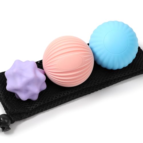 Silicone Massage Ball Set for Myofascial Release | Lacrosse Massage Balls for Trigger Point & Deep Tissue Therapy, Muscle Knots, Plantar Fasciitis & Muscle Soreness Relief - style: Silicone Massage Ball Set for yoga