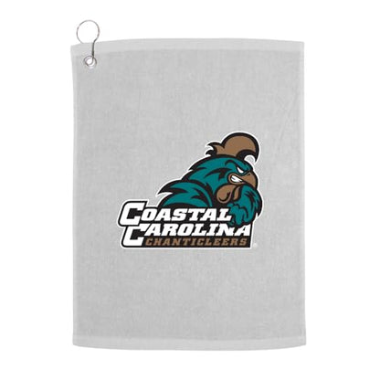Sport Your Gear Coastal Carolina Chanticleers Golf Bag Towel - Officially Licensed - Athletic Logo - Ultra-Absorbent, Grommet Attachment, Keeps Clubs & Hands Dry - color: Coastal Carolina