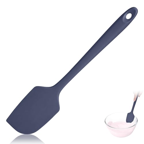 600ºF Heat Resistant Large Baking Silicone Spatula, Midnight Blue | 11.34in High Heat Food Safe Flexible Kitchen Silicone Scraper for Cooking Mixing Scraping Stirring Nonstick Cookware Pan Bowl - color: Midnight Blue, size: 11.34in - Large Spatula