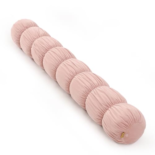 Pat. Pend. Full Body Pillow for Adults, 59 Inch, Soft Pastel Pink | Long body pillow for side sleepers with a removable, washable soft velvet cover; bolster design for beds and sofas. - color: Soft Pastel Pink, size: 59" x 7.87"