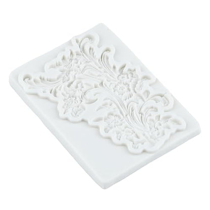 Baroque Silicone Mold Baroque Relief Flower Polymer Clay Molds | Jewelry Making Epoxy Resin Casting Air Dry Polymer Clay Craft - color: Style R