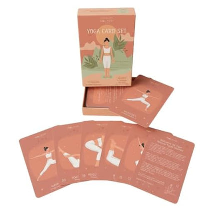 Yoga Cards for Adults, 40-Piece Mindful Movement & Pose Practice Deck | 30 pose cards + 10 intention cards with guided flows, English + Sanskrit, creator-designed for daily home practice