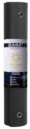Summit Yoga Mat, 72"x24"6mm Thick - color: Black with Grommets