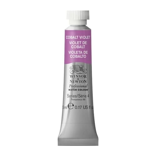 Winsor & Newton Professional Watercolor, 5ml Tube, Cobalt Violet | Unrivalled Transparency, Single Pigment Vibrant Colors, Archival Permanence, Heritage Watercolors, Finest Pigments - color: Cobalt Violet, style: 0.17-oz Tube