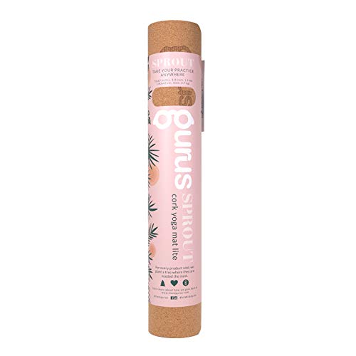 GURUS Sweat Proof Durable Cork Yoga Mat Thick Non Slip Exercise Mat for Home Workout