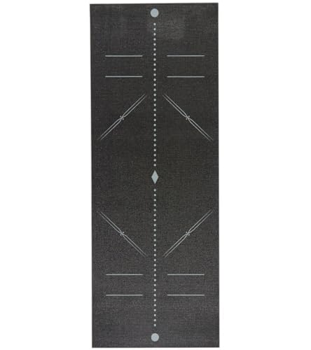Everyday Yoga Mat Premium Edition, Non-Slip, Eco-Friendly, 3-5mm Thickness - color: Alignment - Black, size: 5mm