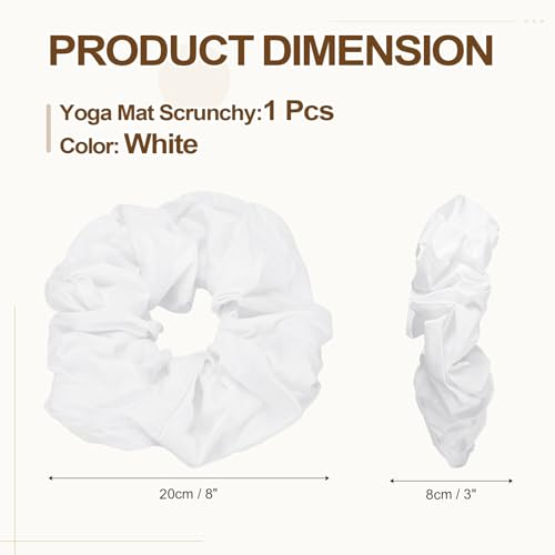 Yoga Mat Scrunchy, Durable & Elastic Fabric Yoga Mat Strap Band - color: White
