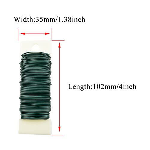 HAHIYO 22Gauge Green Flexible Metal Floral Wire - 3 Rolls Total 115 Yards (345 Feet) for Crafts, Christmas Wreaths, Tree & Flower Arrangement - color: Green, size: 22Gauge-3P/115Yards