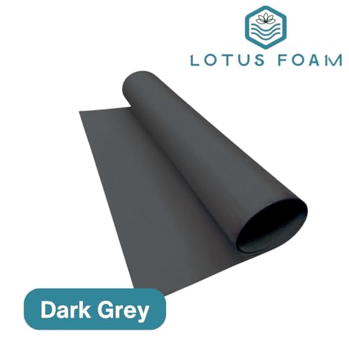 LotusFoam EVA Foam Sheet 3mm – 44"x 85" Craft Foam for Cosplay, Costumes & DIY, High Density 130 kg/m3, Heat Shapeable, Paintable, 35 Colors (Dark Grey) - Dark Grey - color: Dark Grey